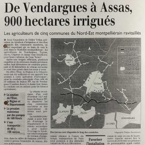 Février 1999 | Raccordement des eaux brutes.